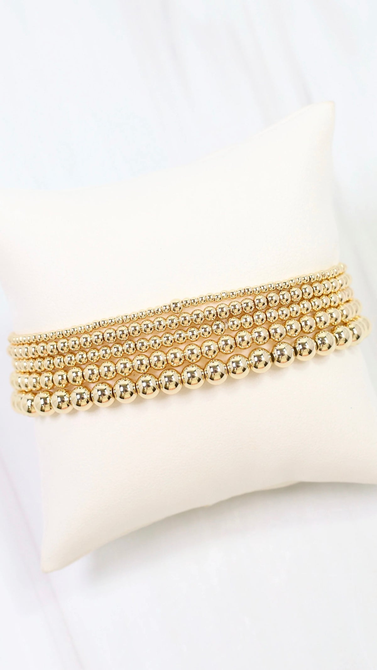 The Golden Beaded Bracelet Set