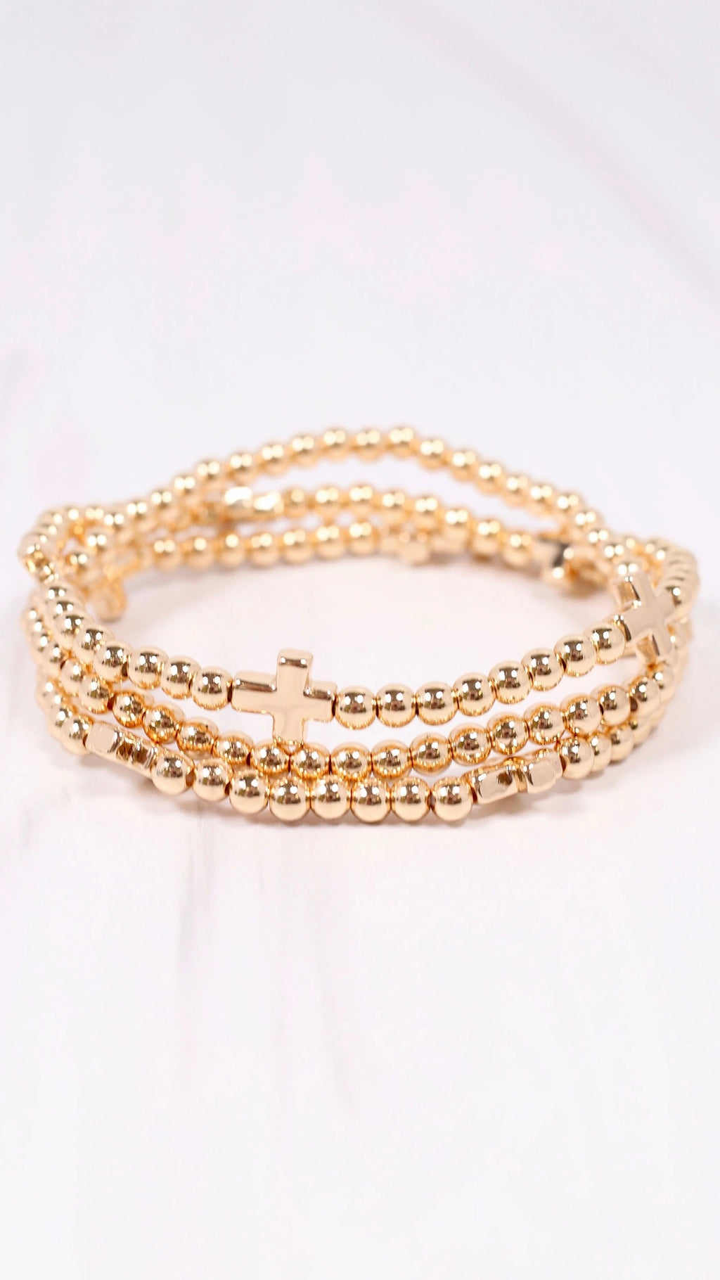 The Golden Cross Bracelet Set