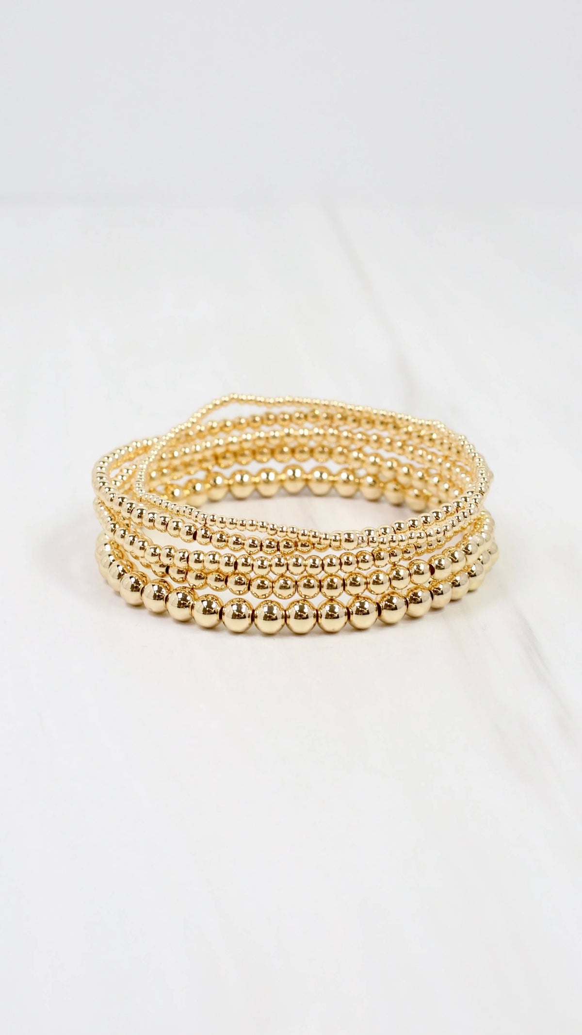 The Golden Beaded Bracelet Set