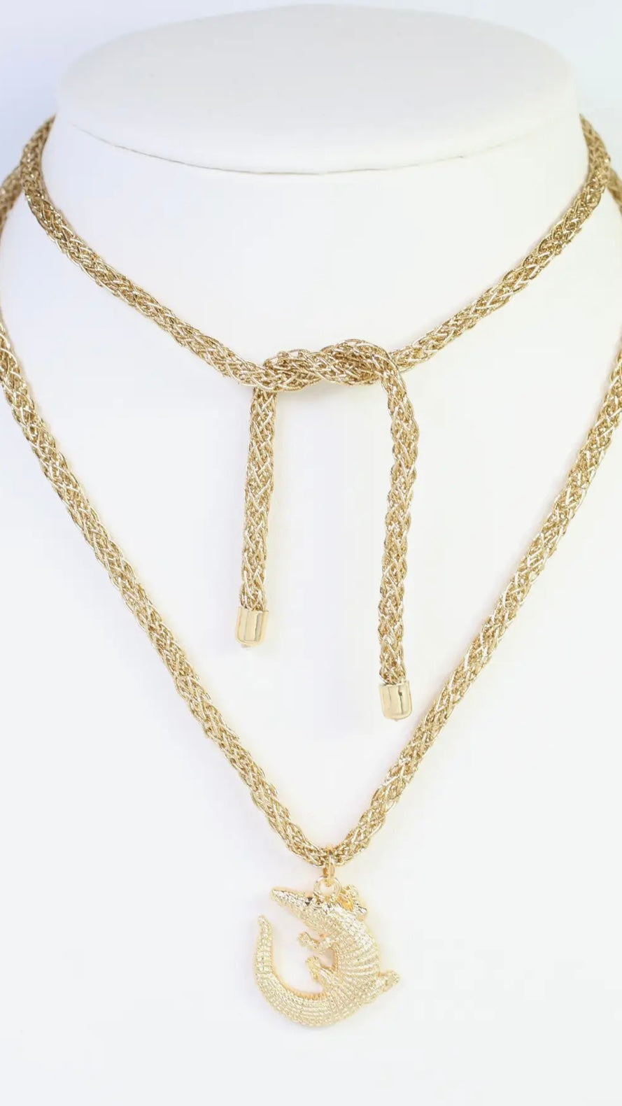 The Alligator Gold Cord Necklace