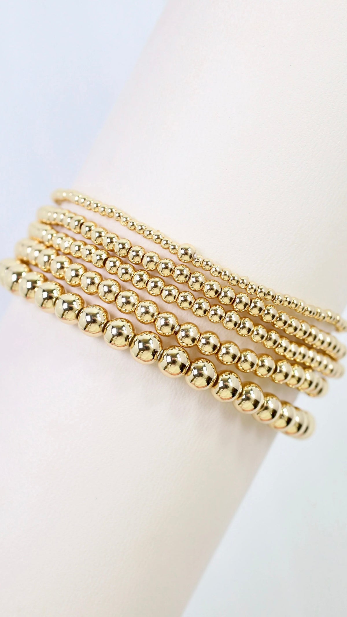 The Golden Beaded Bracelet Set