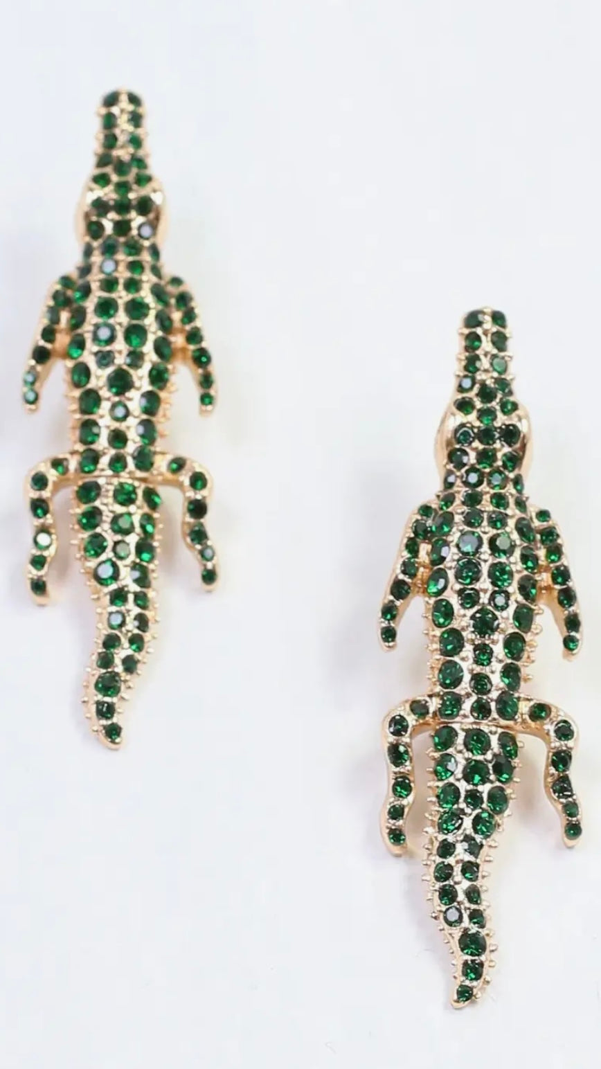 The Golden Gator Earrings
